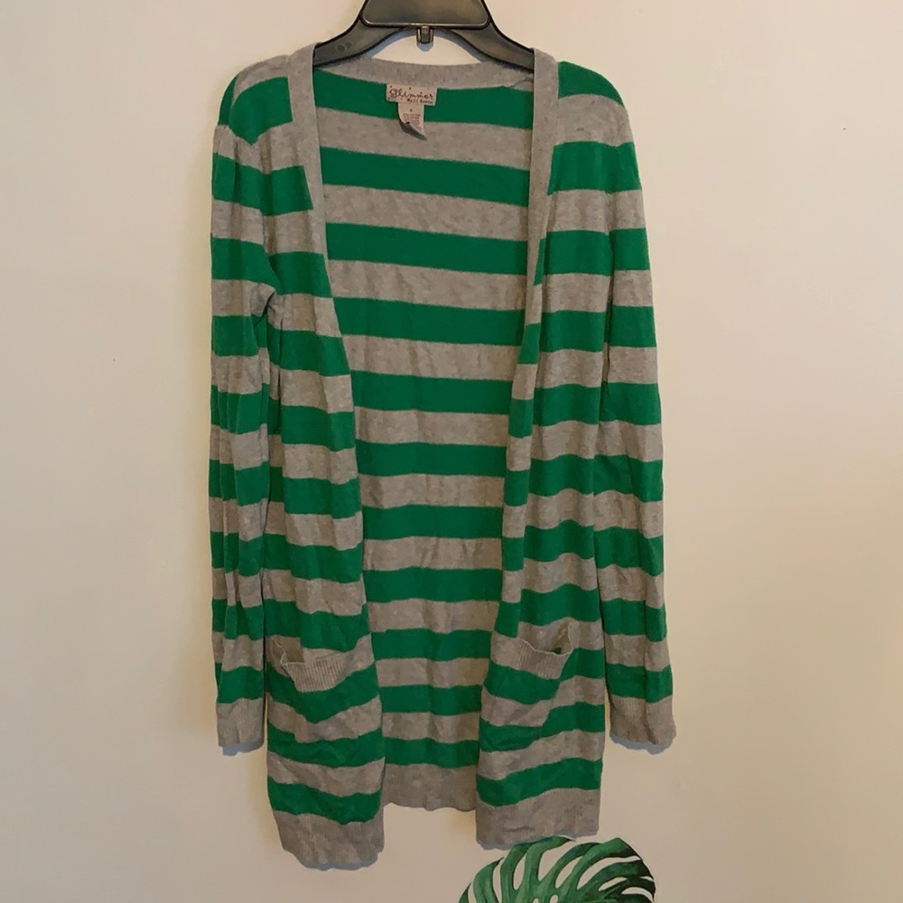 Long Striped Cardigan